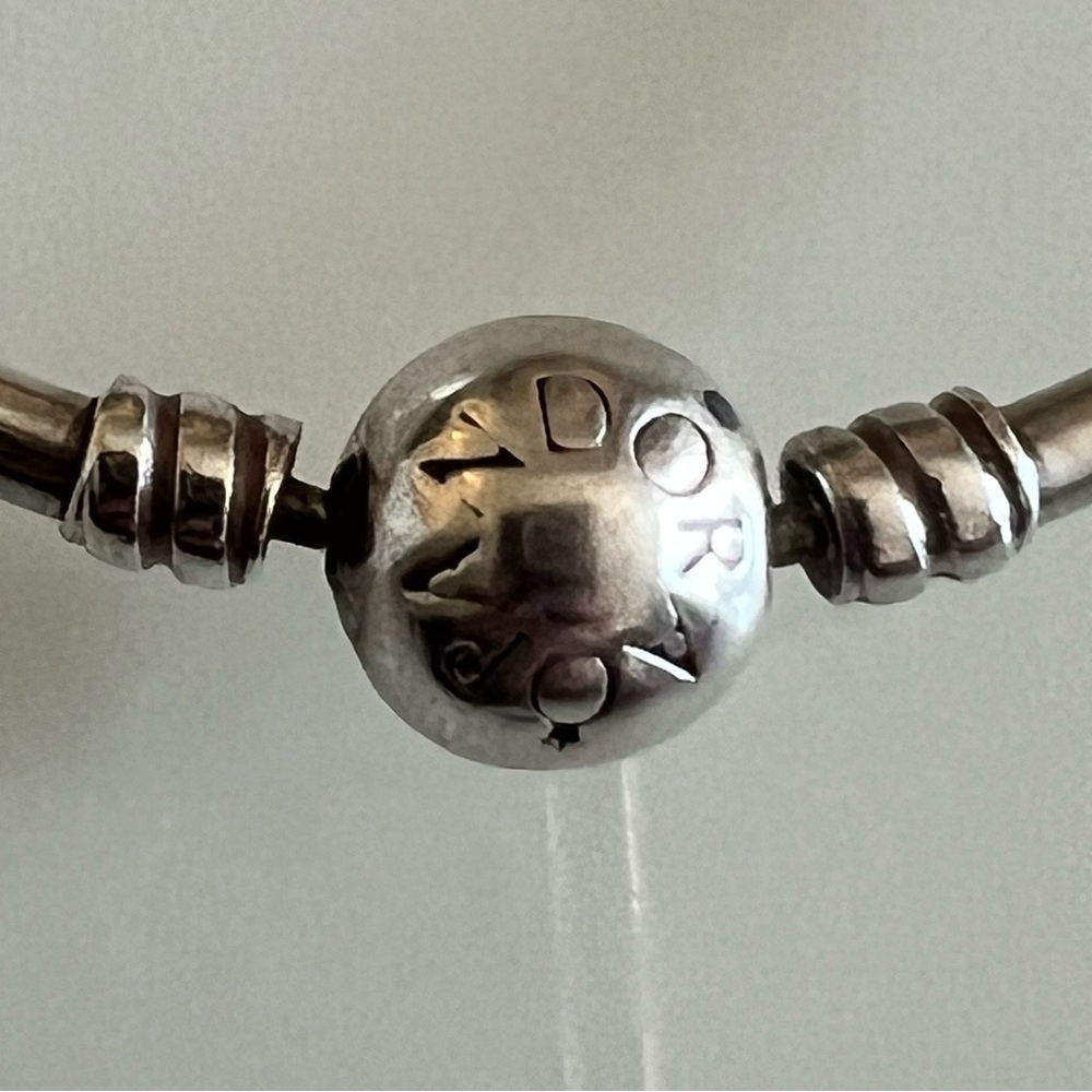 PANDORA Sterling Silver Bangle Bracelet Classic Charm Bracelet - Picture 5 of 10